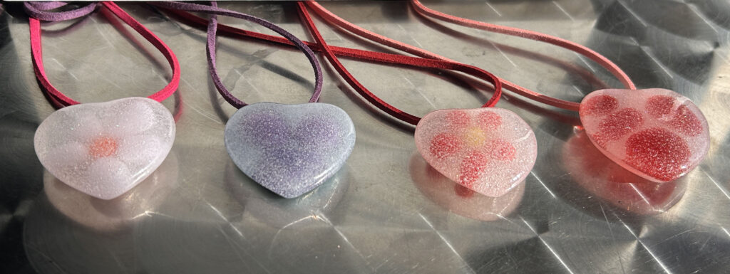 Fusing Heart Pendants
