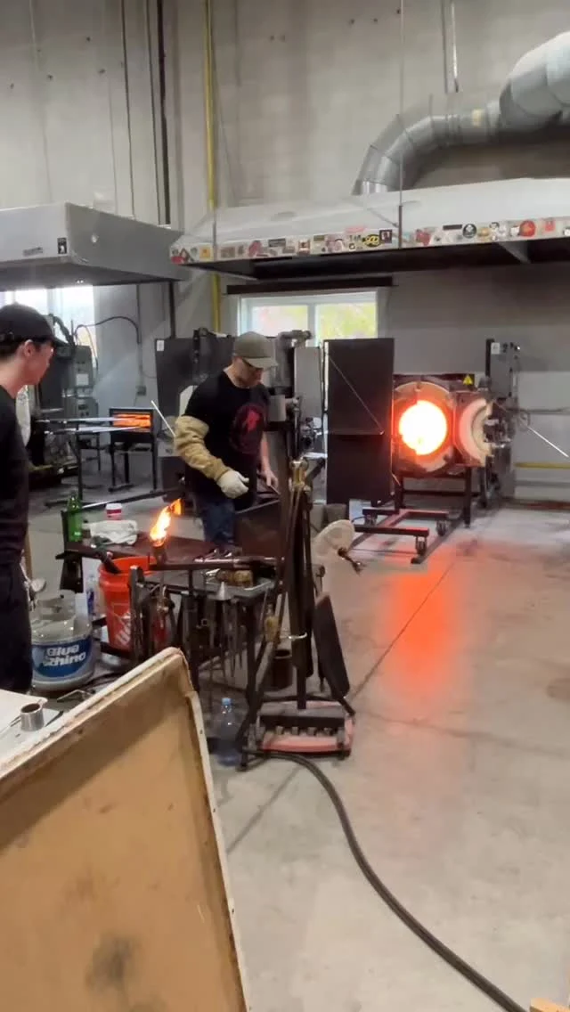 Jason Christian at Neusole Glassworks Saturday, November 22 at 6:00pm. Demo and gallery opening. #neusoleglassworks #nonprofit #cincinnati #glassblowing #glass #jasonchristian #jasonchristianglass @jasonchrisglass @glassblowerjack